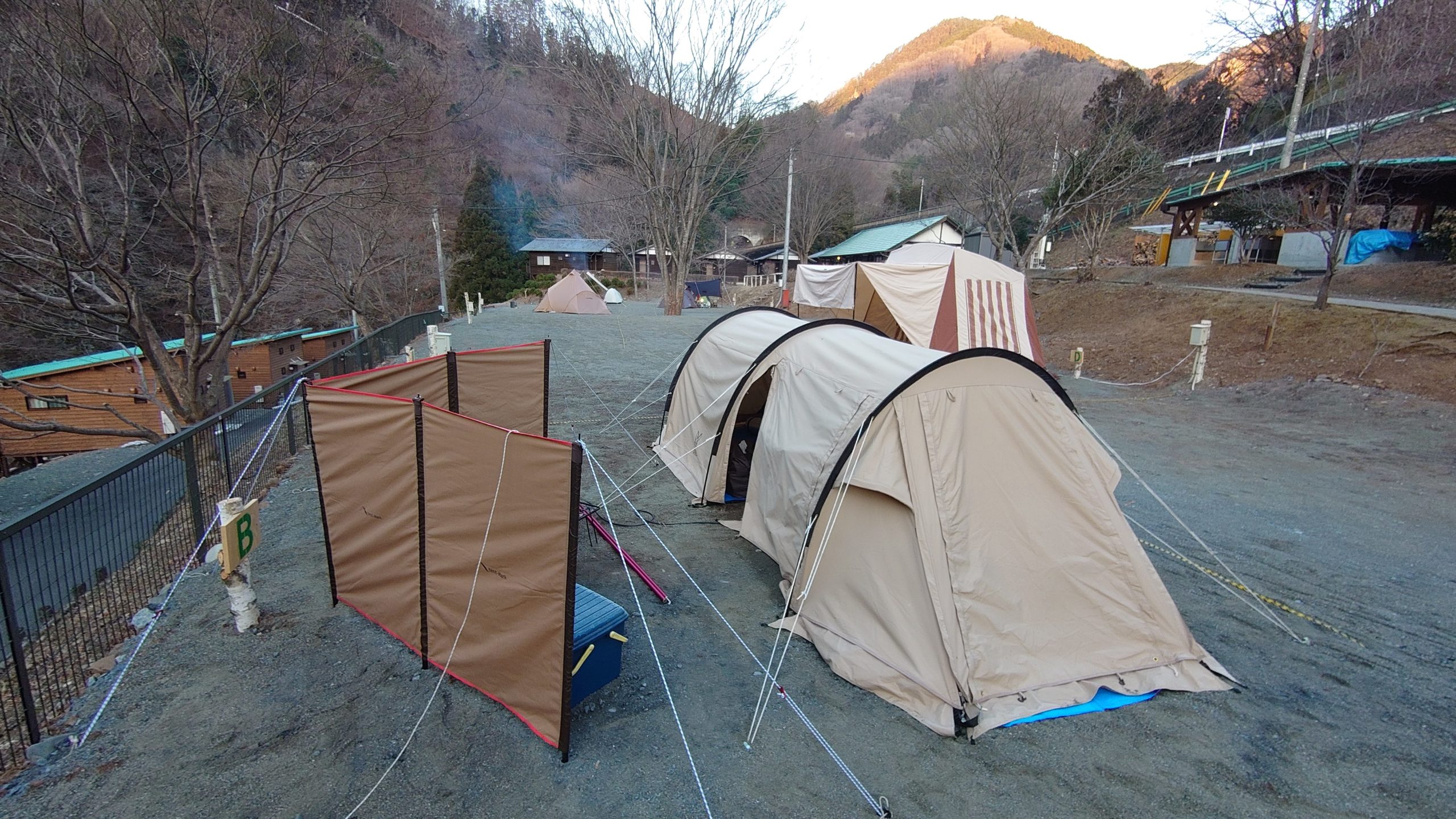 はこだたみキャンプ場ソロサイトから