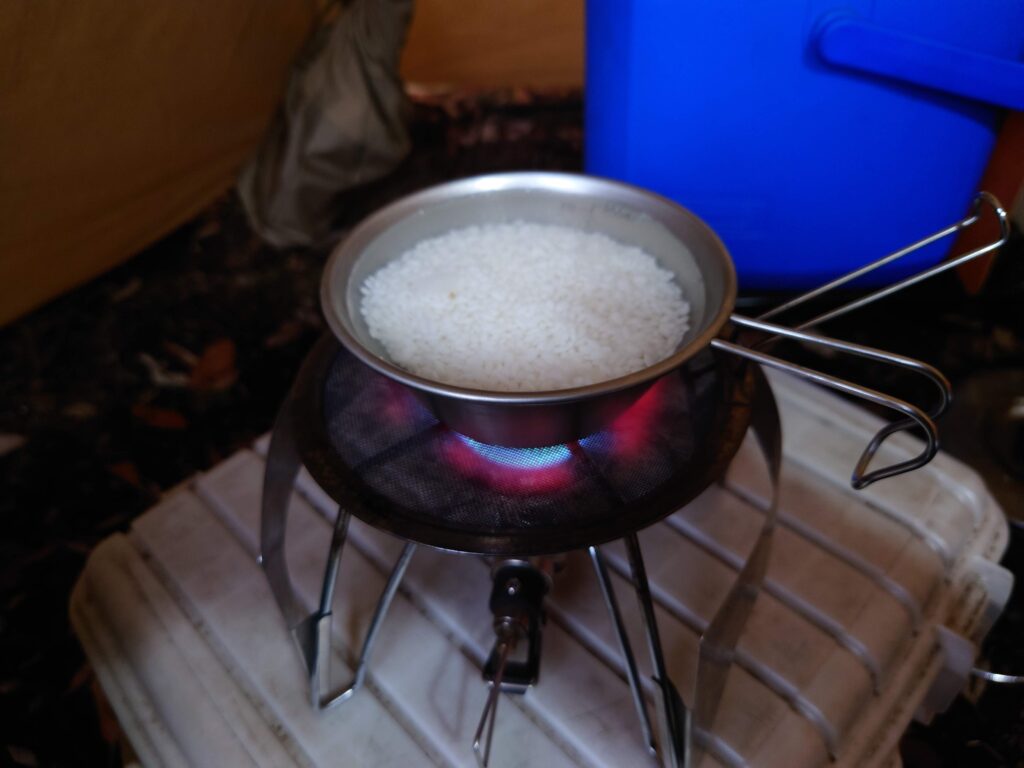 シェラカップ炊飯