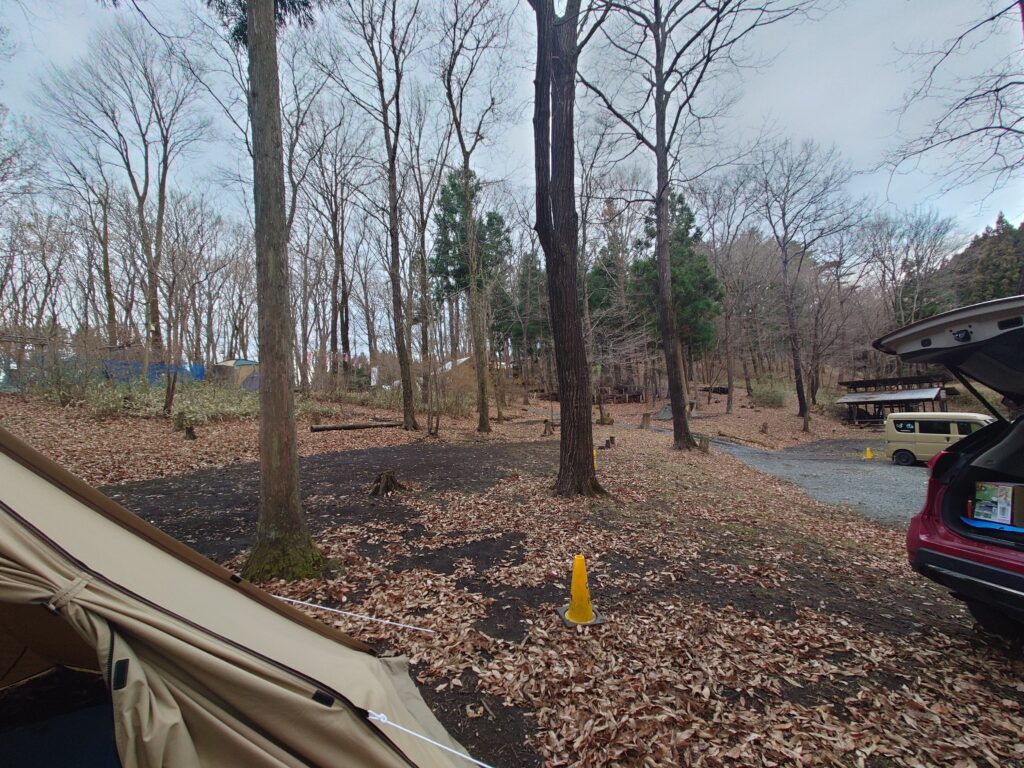 キャンプ冒険仲間下襟下エリア