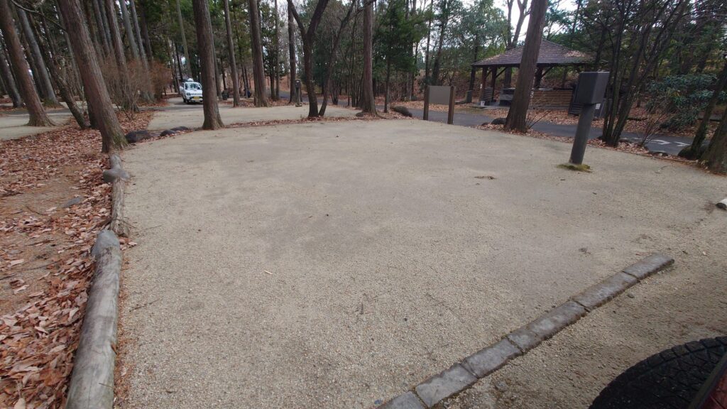 だいやが公園オートキャンプ場オートサイトの一区画