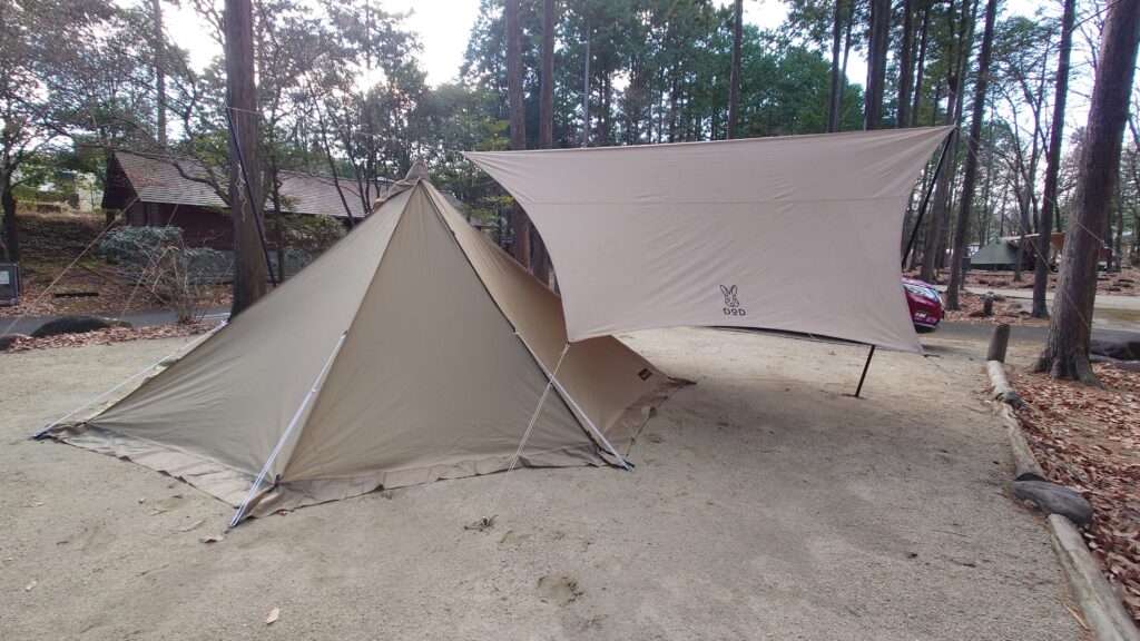 タッソT/Cとヘーキサタープを連結