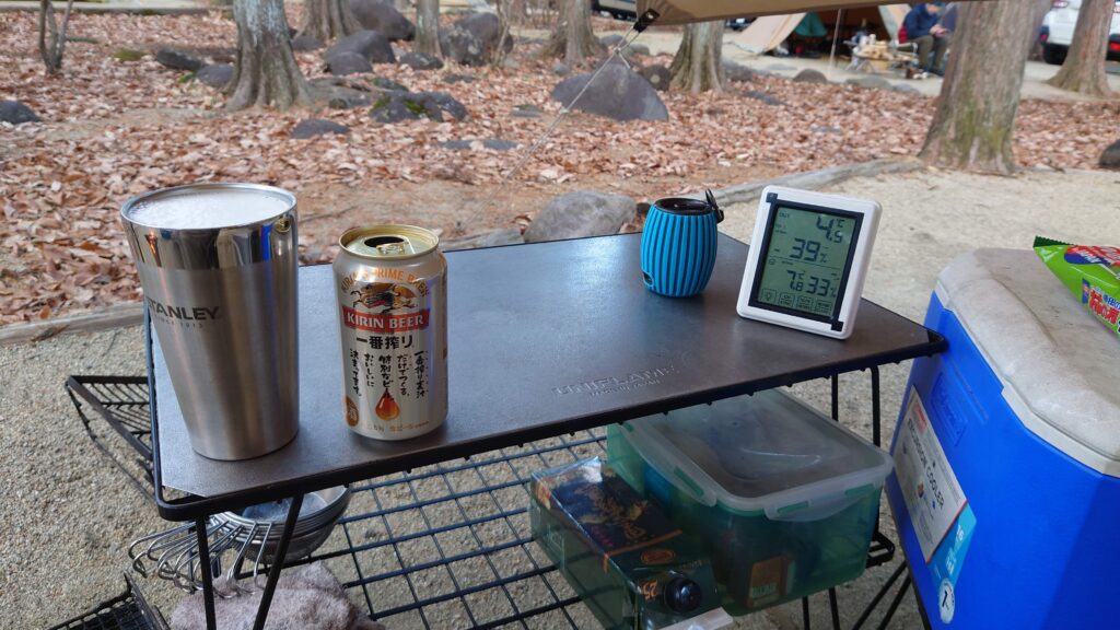 気温4.9℃で飲むビール