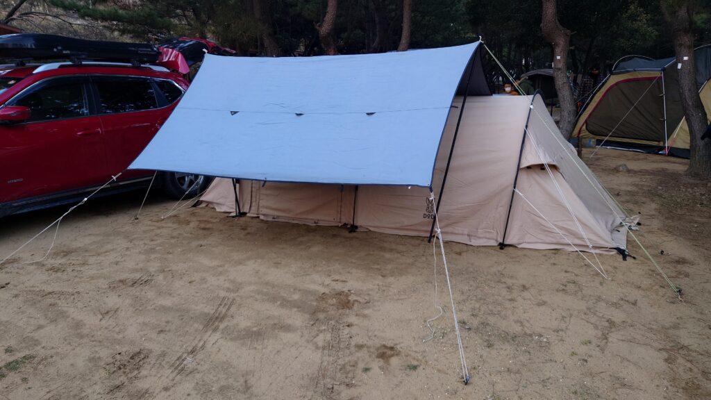 カマボコテントソロTCと男前タープ