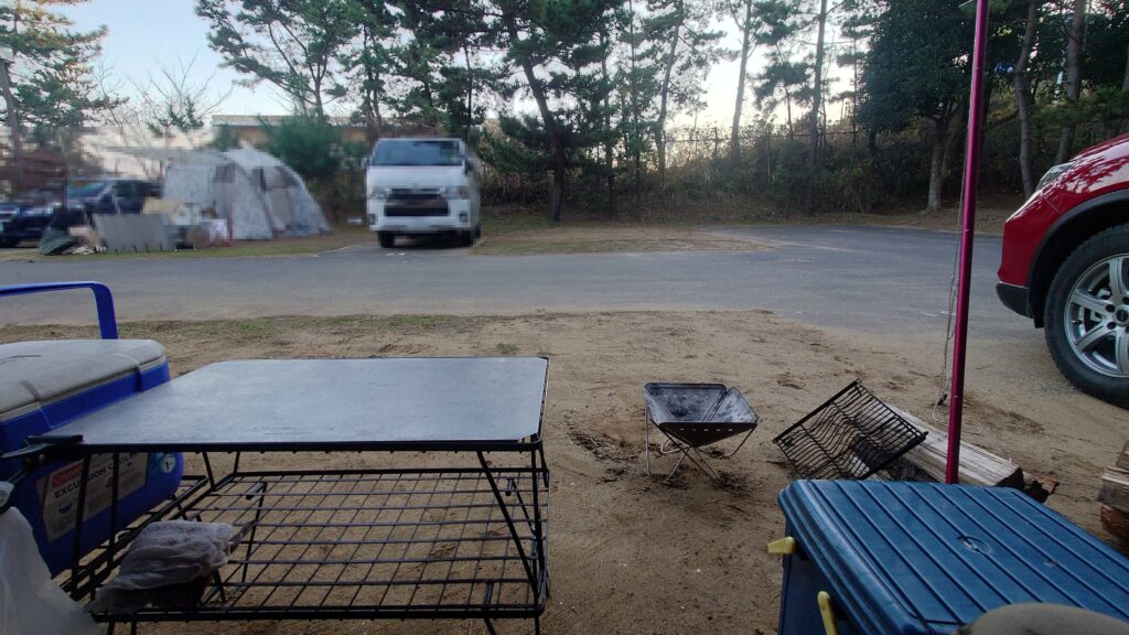 テントサイトリビングエリアから見え風景