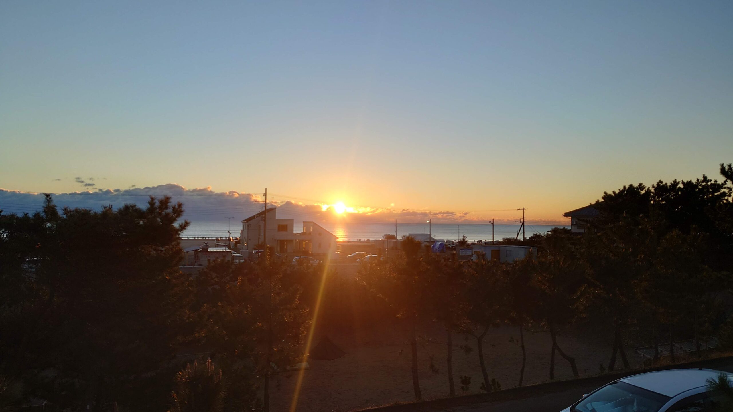 大洗サンビーチキャンプ場からの初日の出