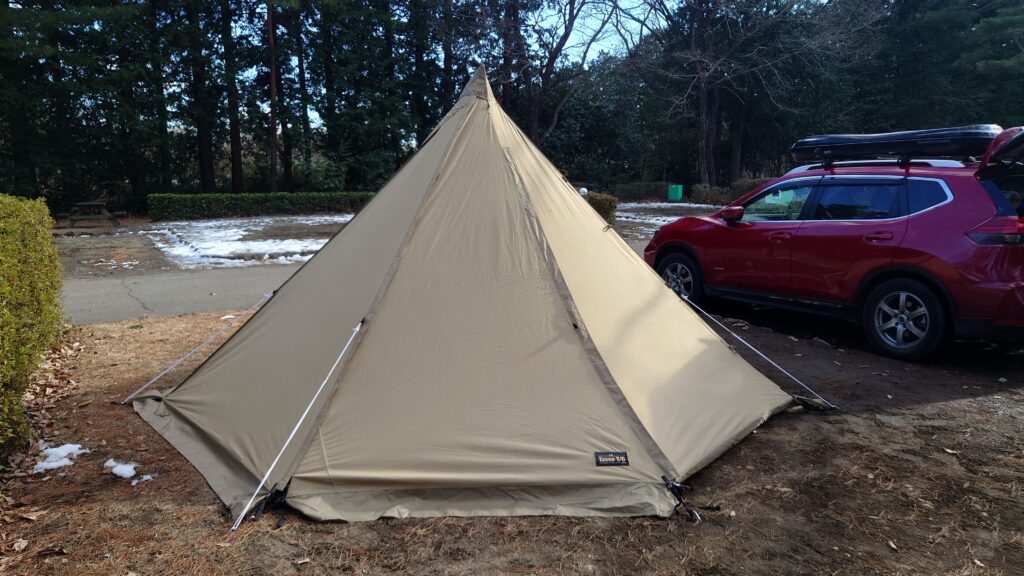 オートサイトに設営したタッソTC