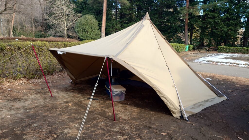 タッソTC七角形2本のサブポールで張り出し形状