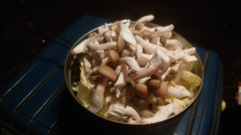 キノコと野菜が山盛りの鍋