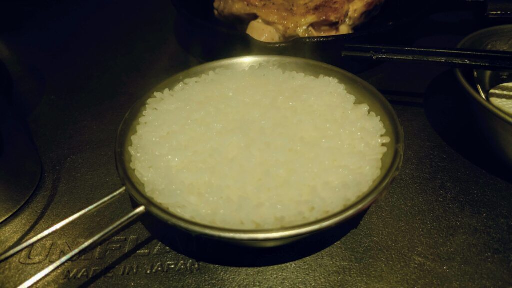 シェラカップ炊飯