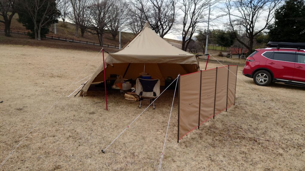 タッソT/Cと陣幕mini正面から