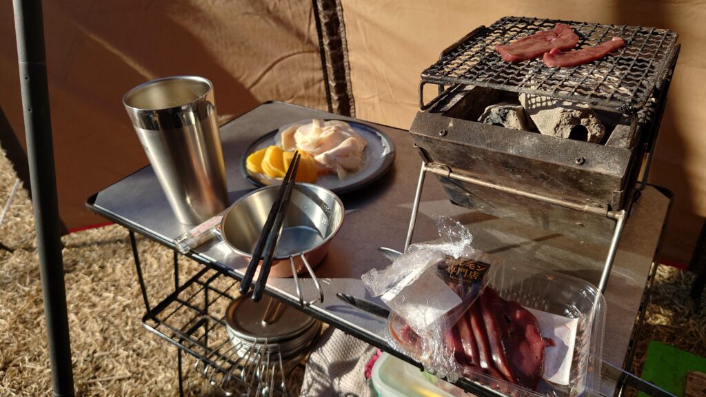 豚レバー炭火焼き