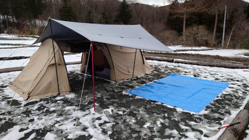 設営直後のソロカマTCと男前タープ