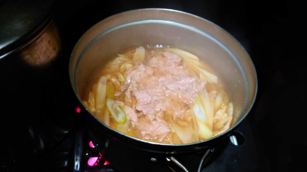 プチッと鍋で作った鍋