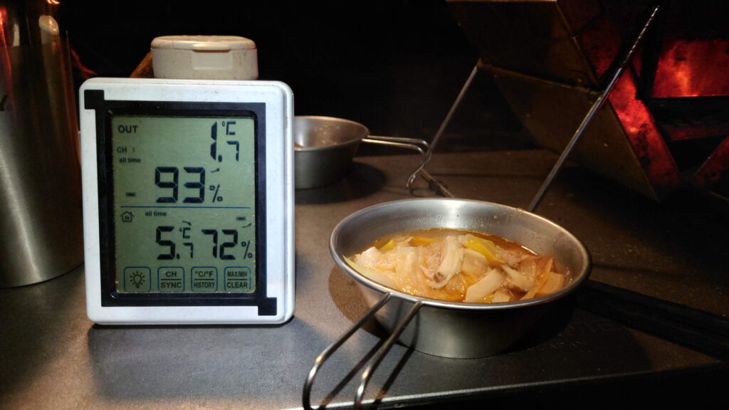 鍋物と温度計