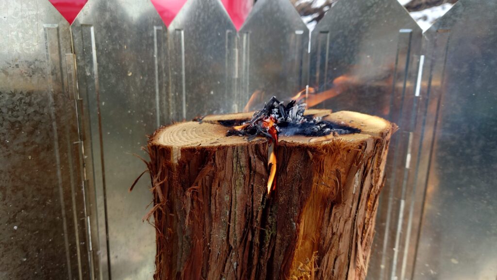 スウェーデントーチ着火後