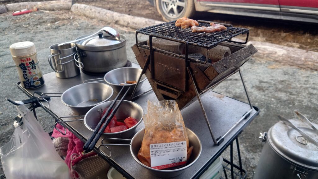 ユニセラminiをセッティングしたテーブル