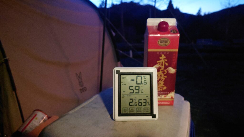 温度計と赤霧島
