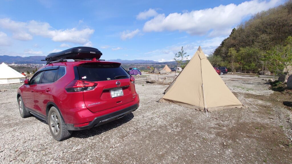 ブルーサミットオートキャンプ場愛車とタッソTC