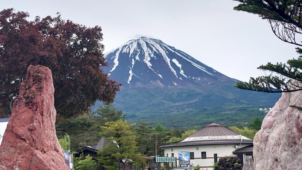 道の駅なるさわから見た富士山