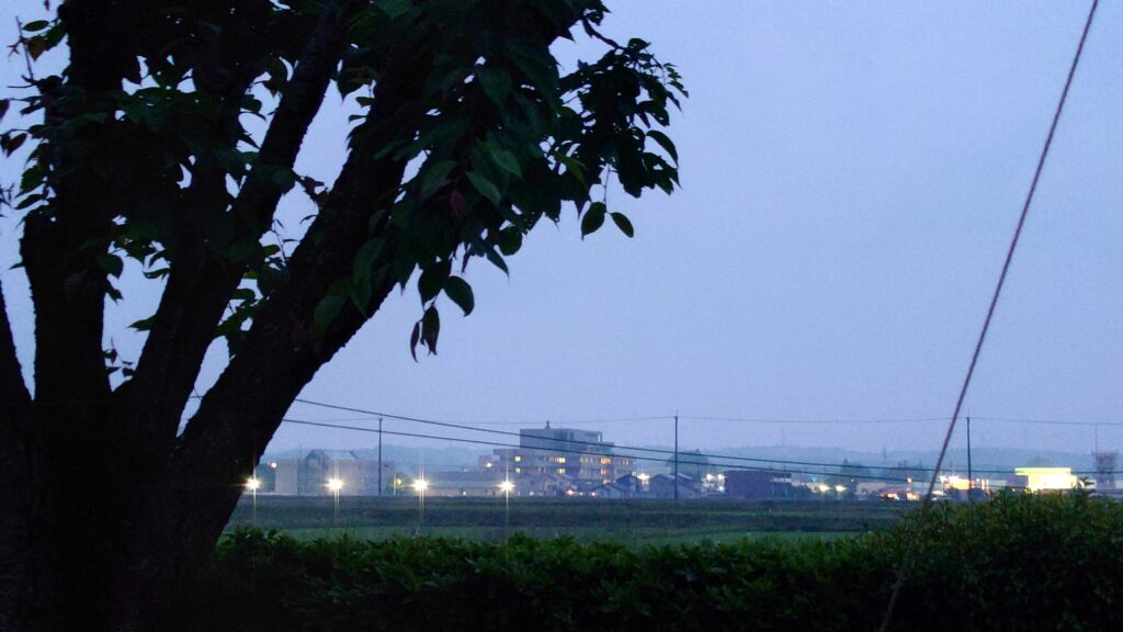 夕方の矢板の町