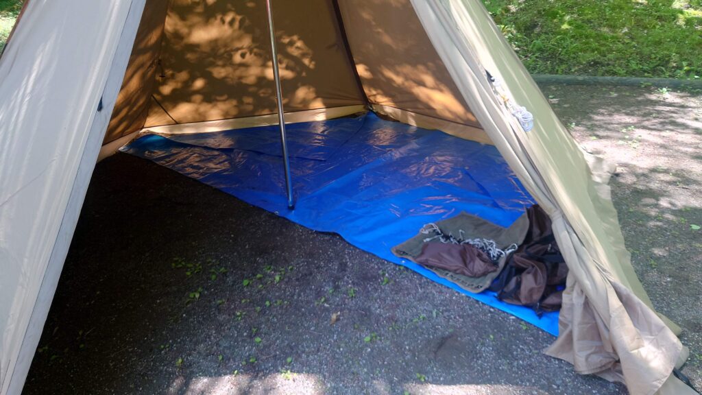 タッソTCグランドシート対角での利用