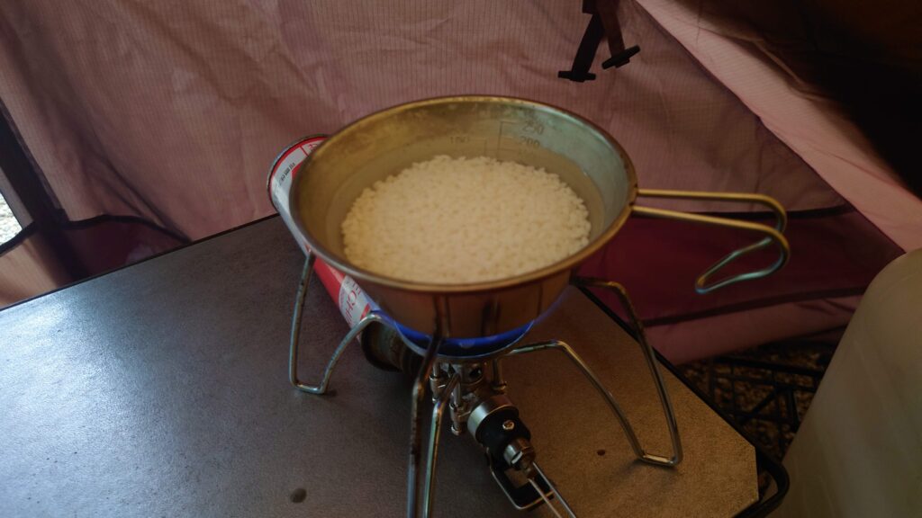 シェラカップ炊飯