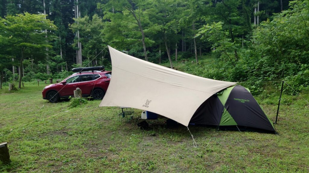 ヘキサタープとテント