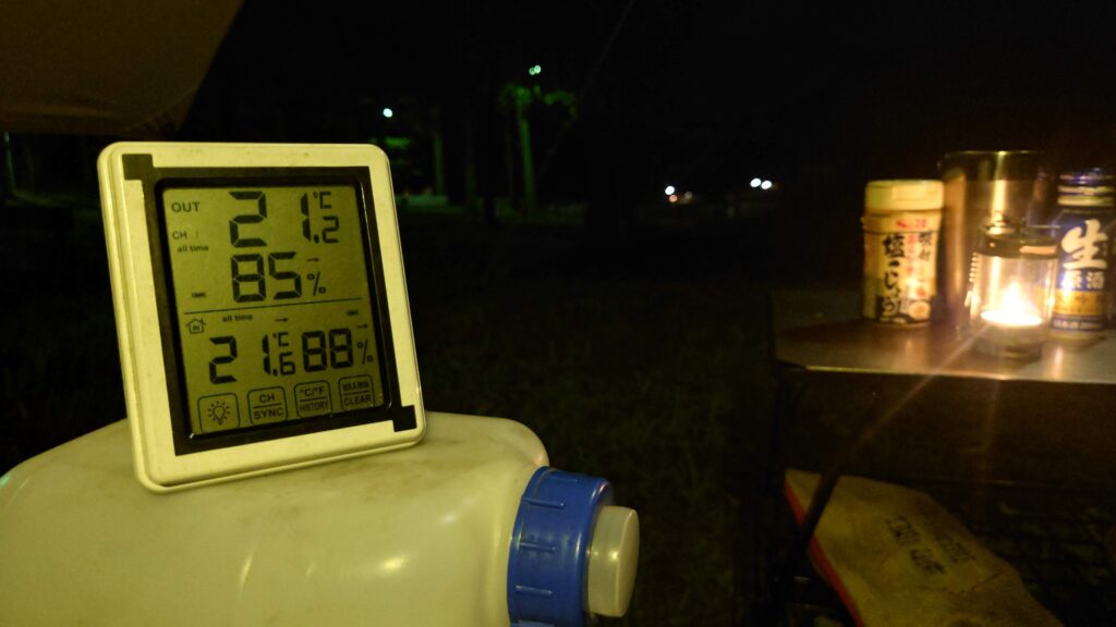 温度計とキャンドルランタン