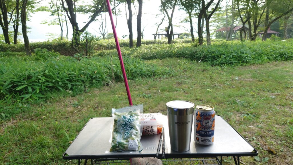 いかオクラとサッポロ黒ラベル