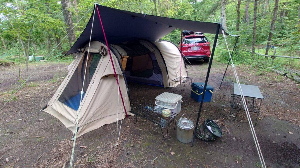 ソロカマTC&男前タープのテントサイト