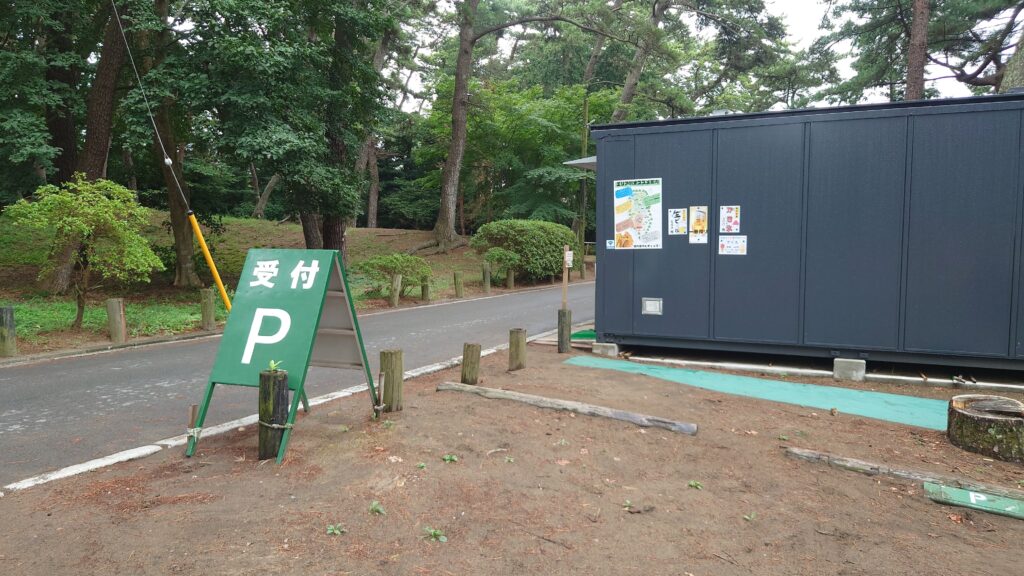 大洗キャンプ場受付駐車場