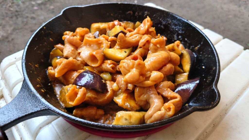 味噌ホルモン炒め