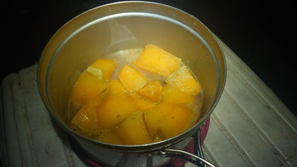 おらカボチャを煮込んだもの