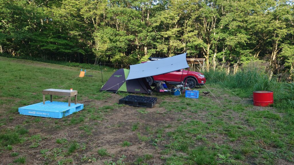 星空キャンプ場テントサイト