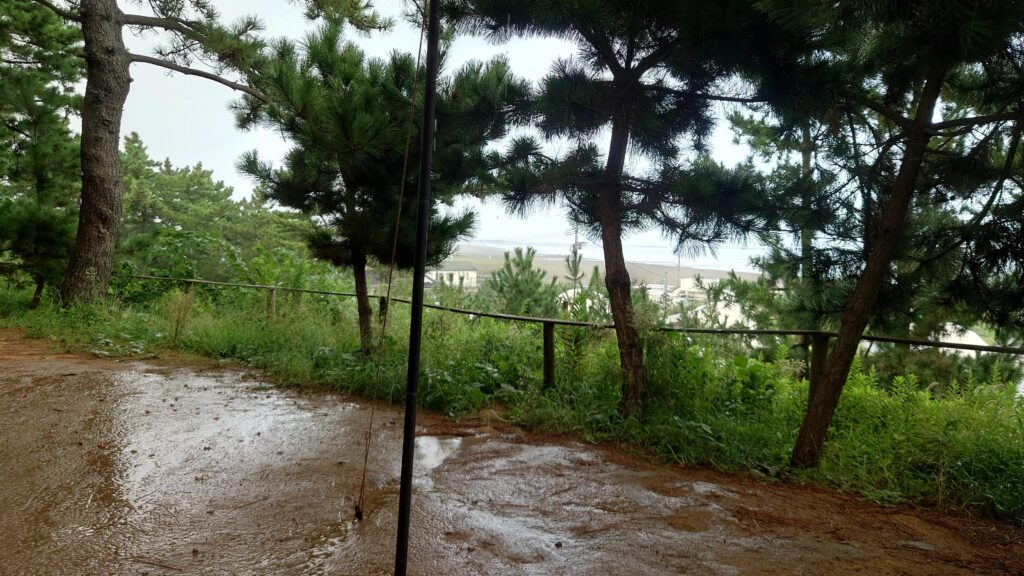 大洗キャンプ場一時雨
