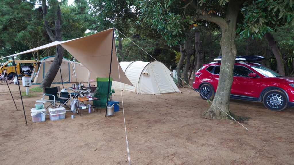 大洗サンビーチキャンプ場電源サイト