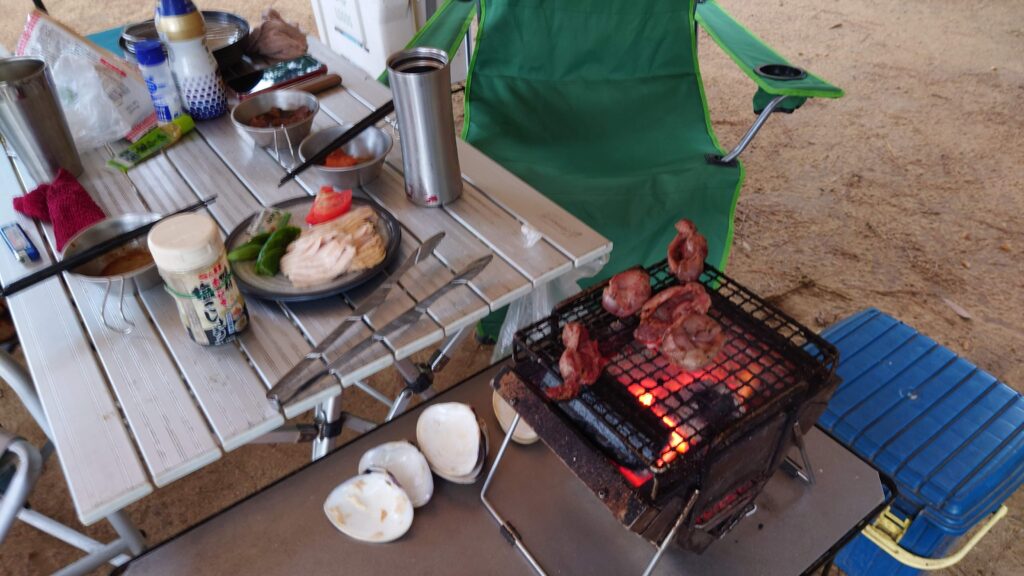 ユニセラminiで炭火焼き