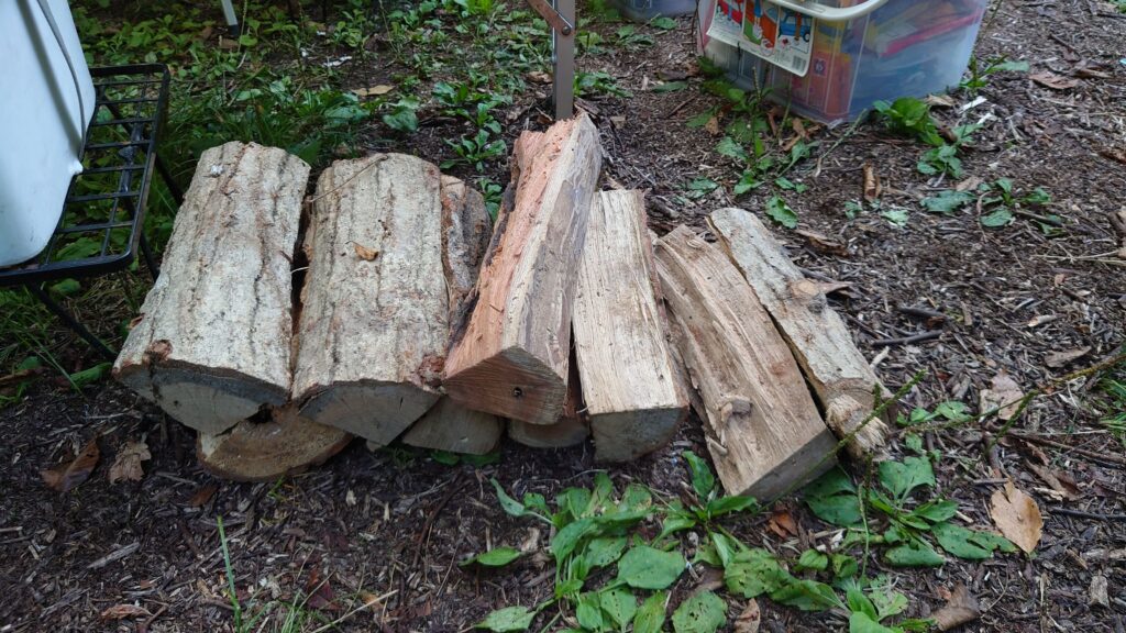 残った薪