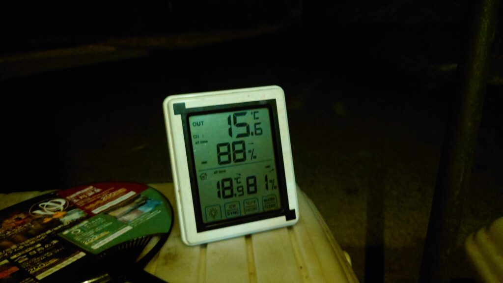 みかぼ高原オートキャンプ場夜の気温