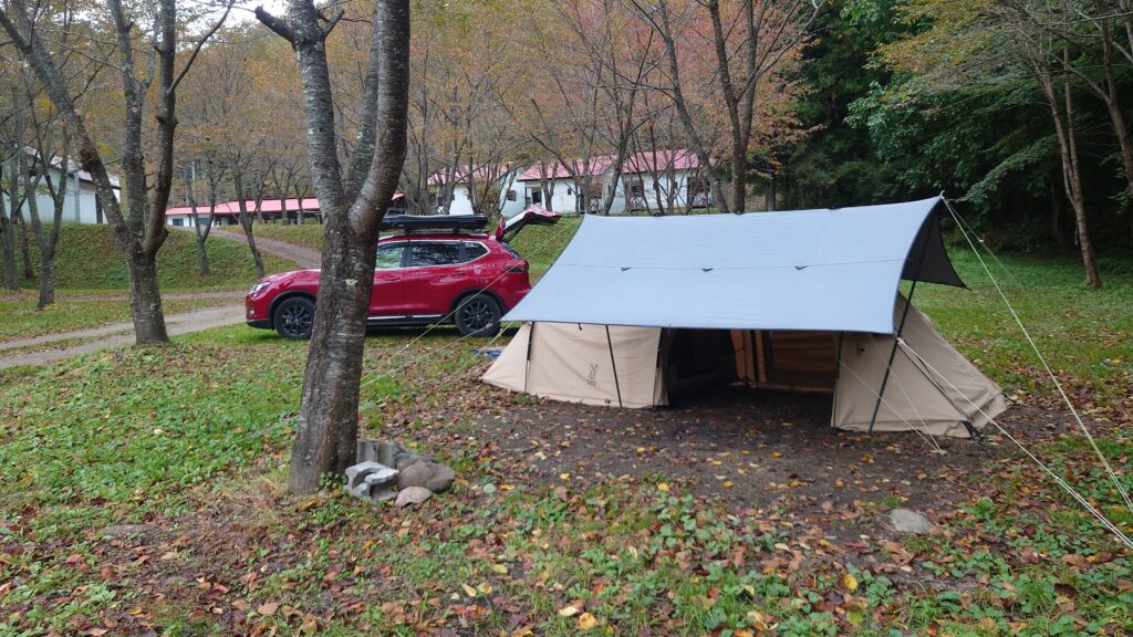尾瀬高原オートキャンプ場ソロカマTC男前タープ
