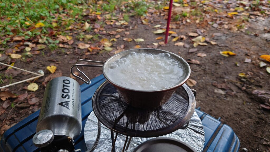 シェラカップ炊飯