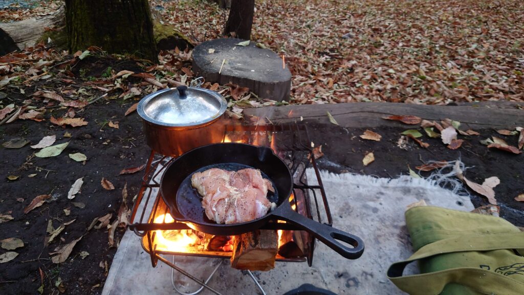 予熱したスキレット