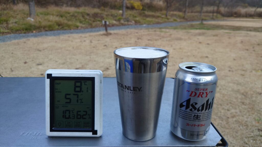 谷川岳温泉Camp&Fieldオートサイトで乾杯