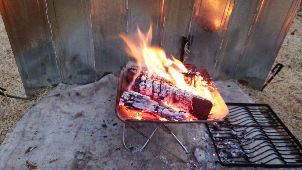 熾になった極太薪