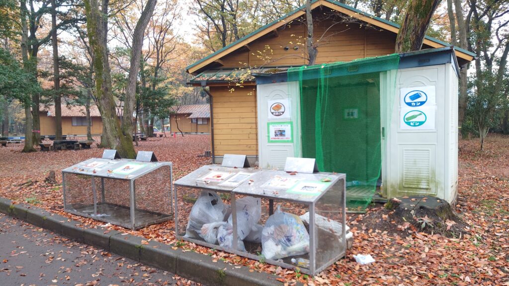八千代グリーンビレッジキャンプ場ゴミステーション
