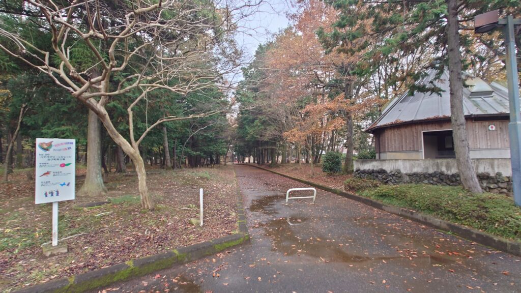 八千代グリーンビレッジ、ゲートからキャンプ場へ続く道