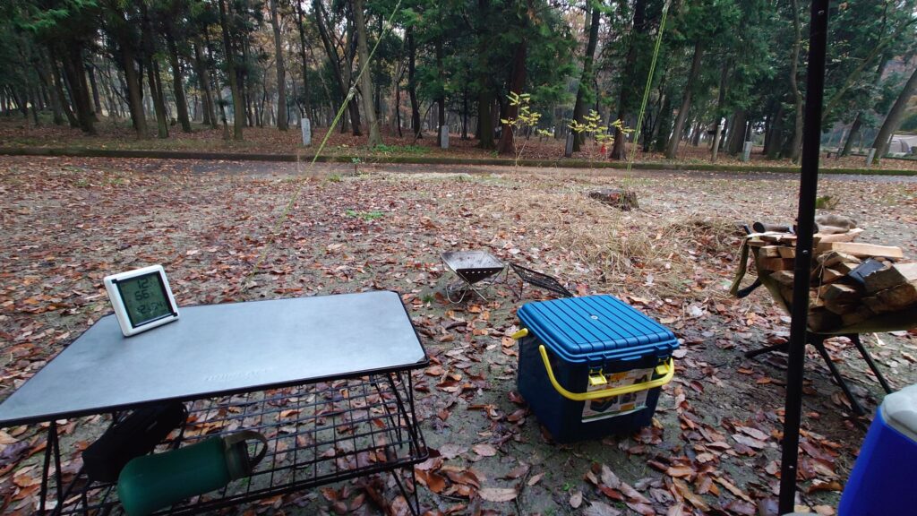 八千代グリーンビレッジキャンプ場外周の森