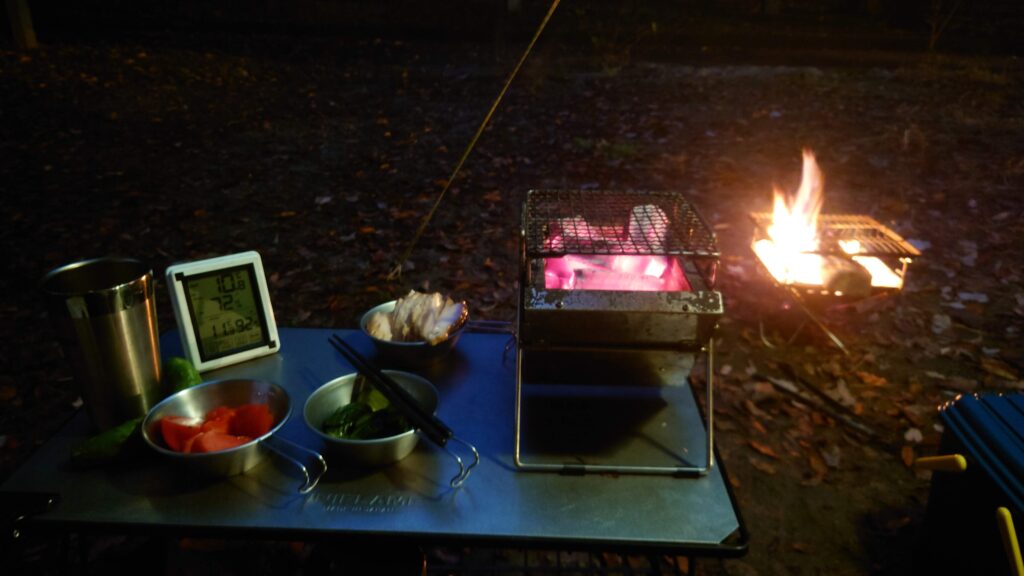 卓上BBQコンロと焚火