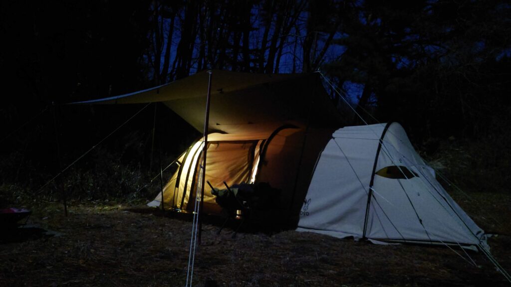 ソロカマTC月明かりでの撮影