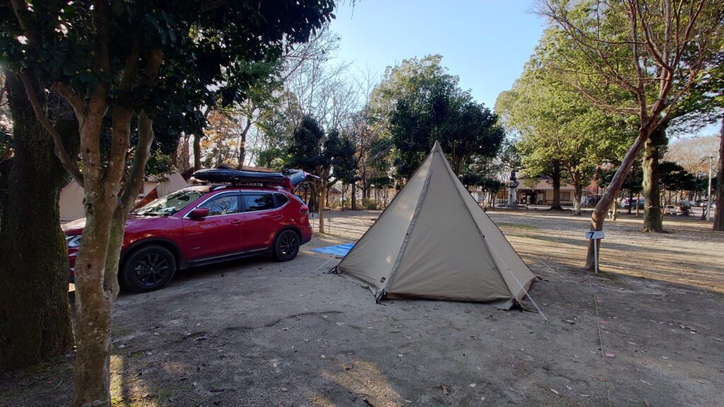上野沼やすらぎの里キャンプ場タッソTCと愛車